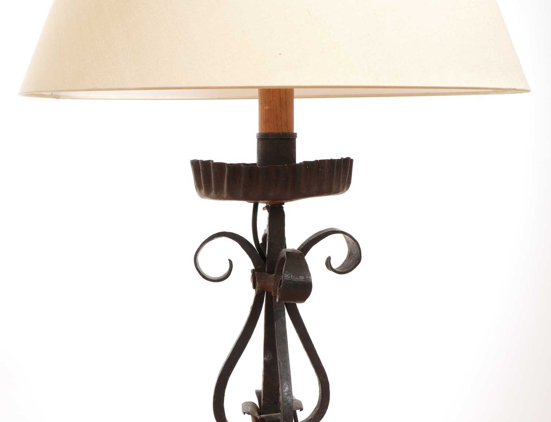 A pair of wrought iron standard lamps, - Image 2 of 4
