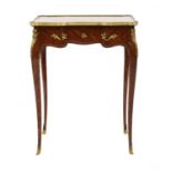 A Louis XV-style kingwood and ormolu-mounted side table,