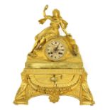 A French Egyptian Revival ormolu mantel clock,