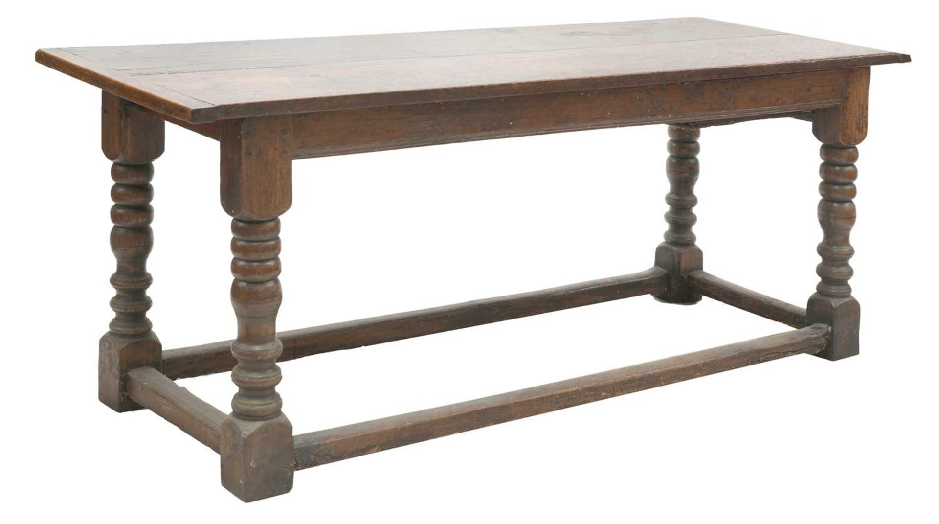 An oak refectory table, - Bild 2 aus 6