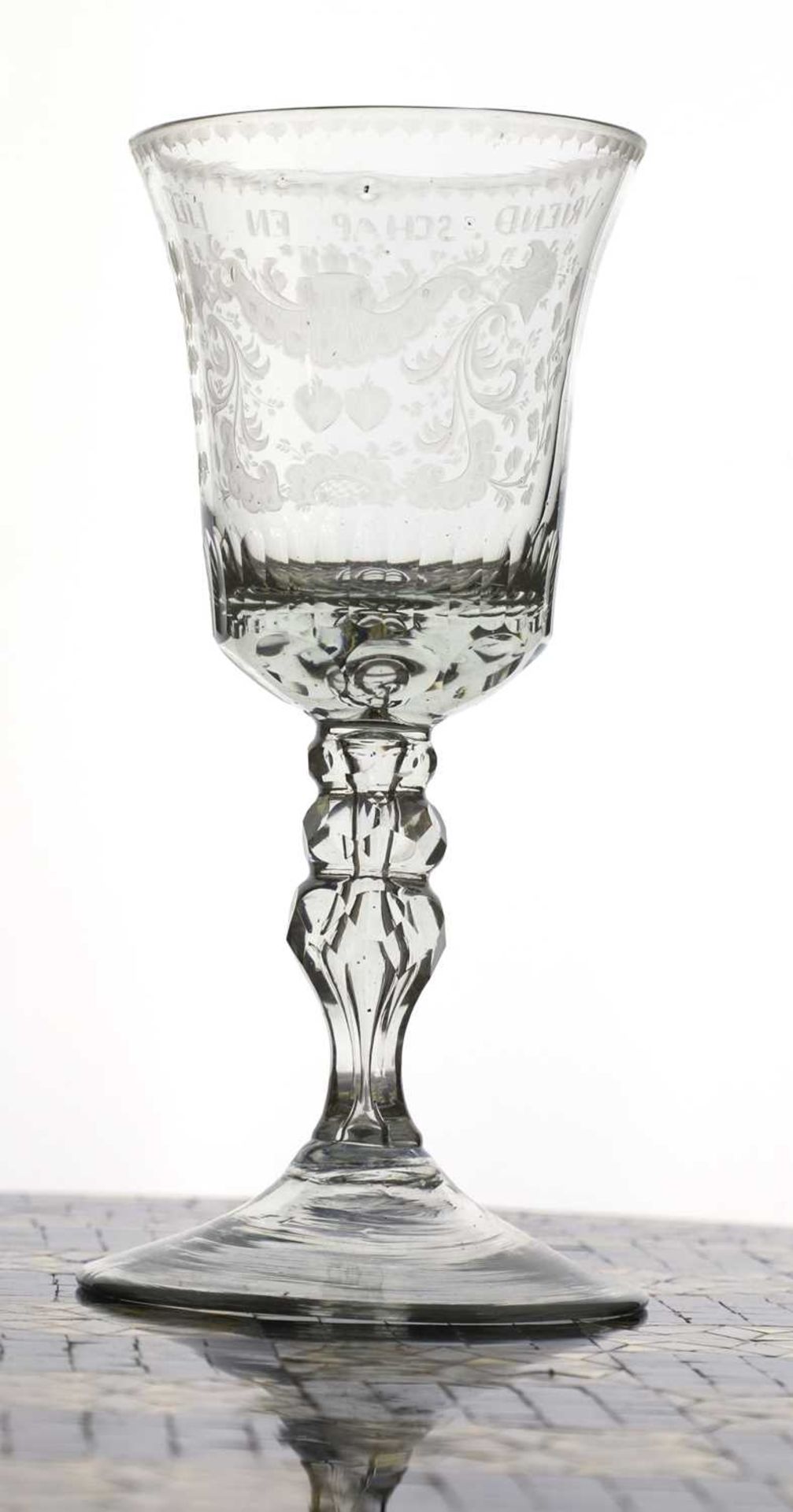 A Dutch engraved friendship goblet, - Image 2 of 6