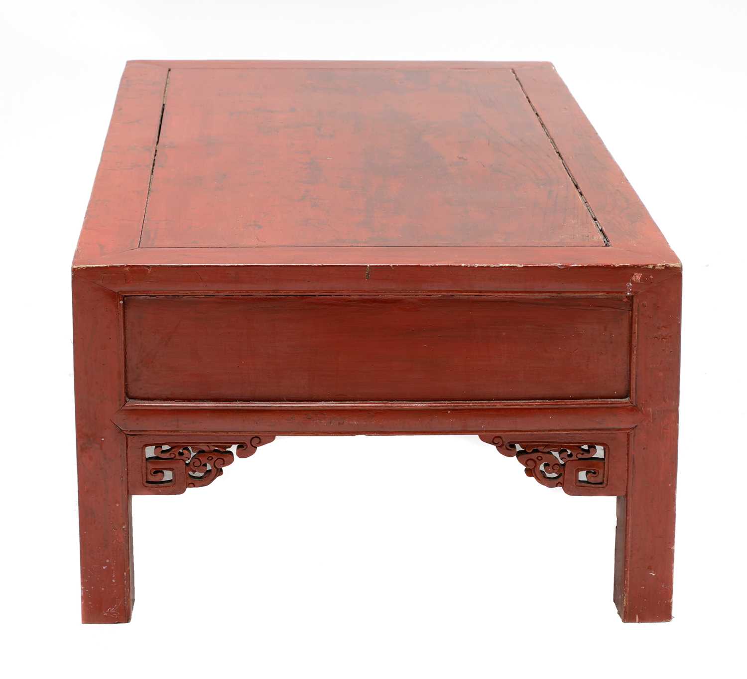 A Chinese low red-lacquered coffee table, - Image 2 of 3