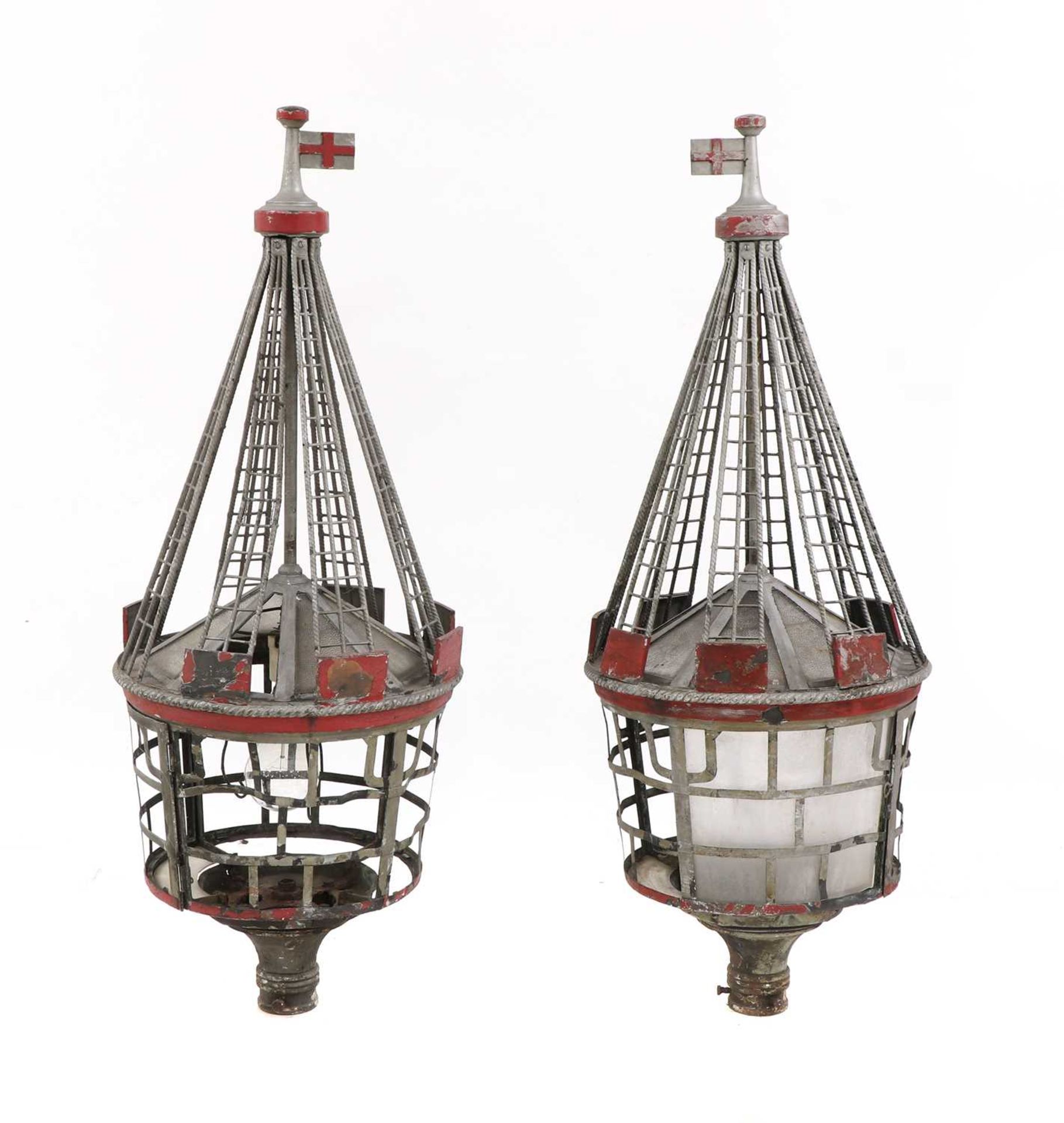 A pair of lamps from Southend Pier,