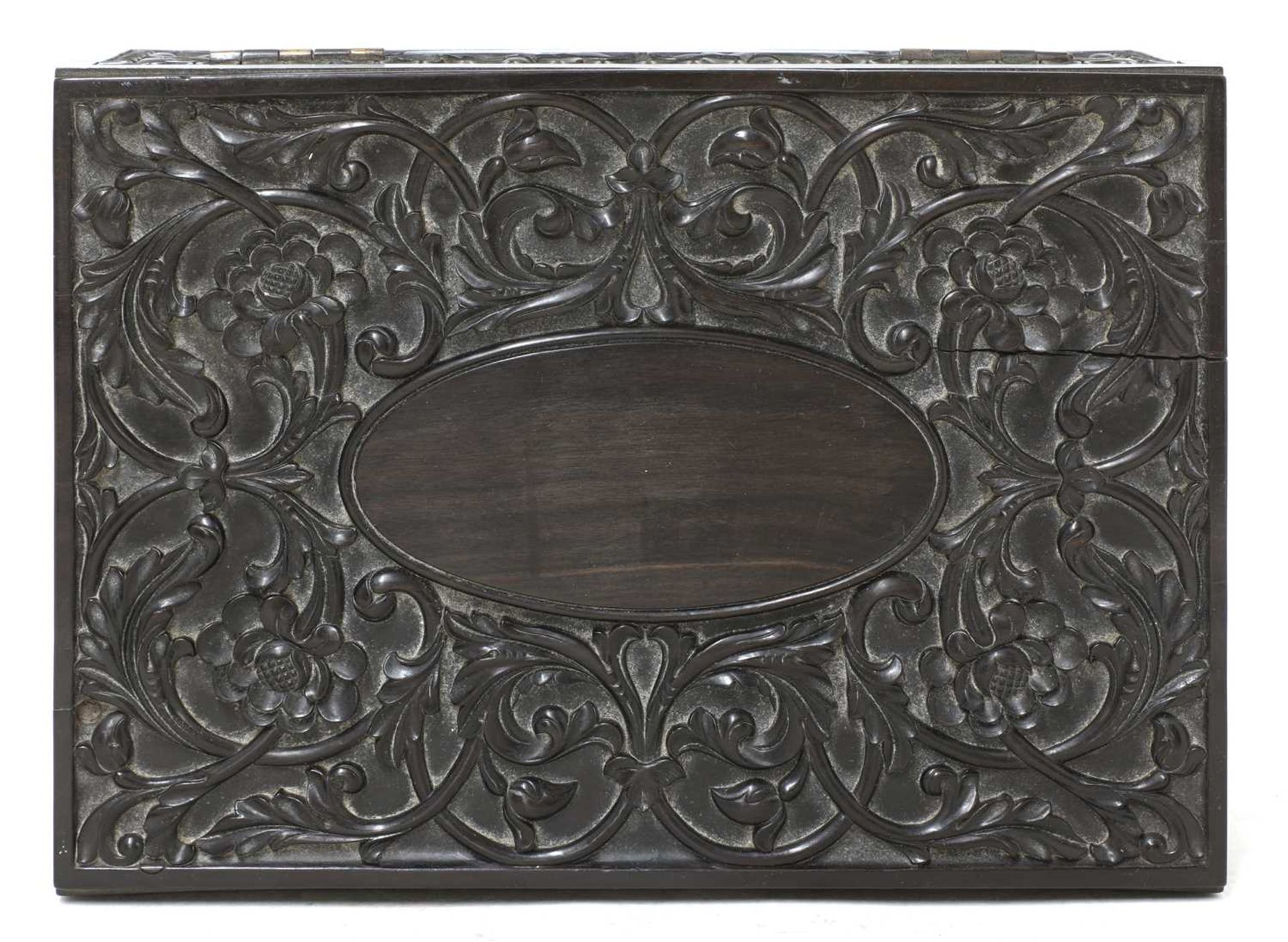 A Ceylonese ebony box, - Bild 5 aus 5