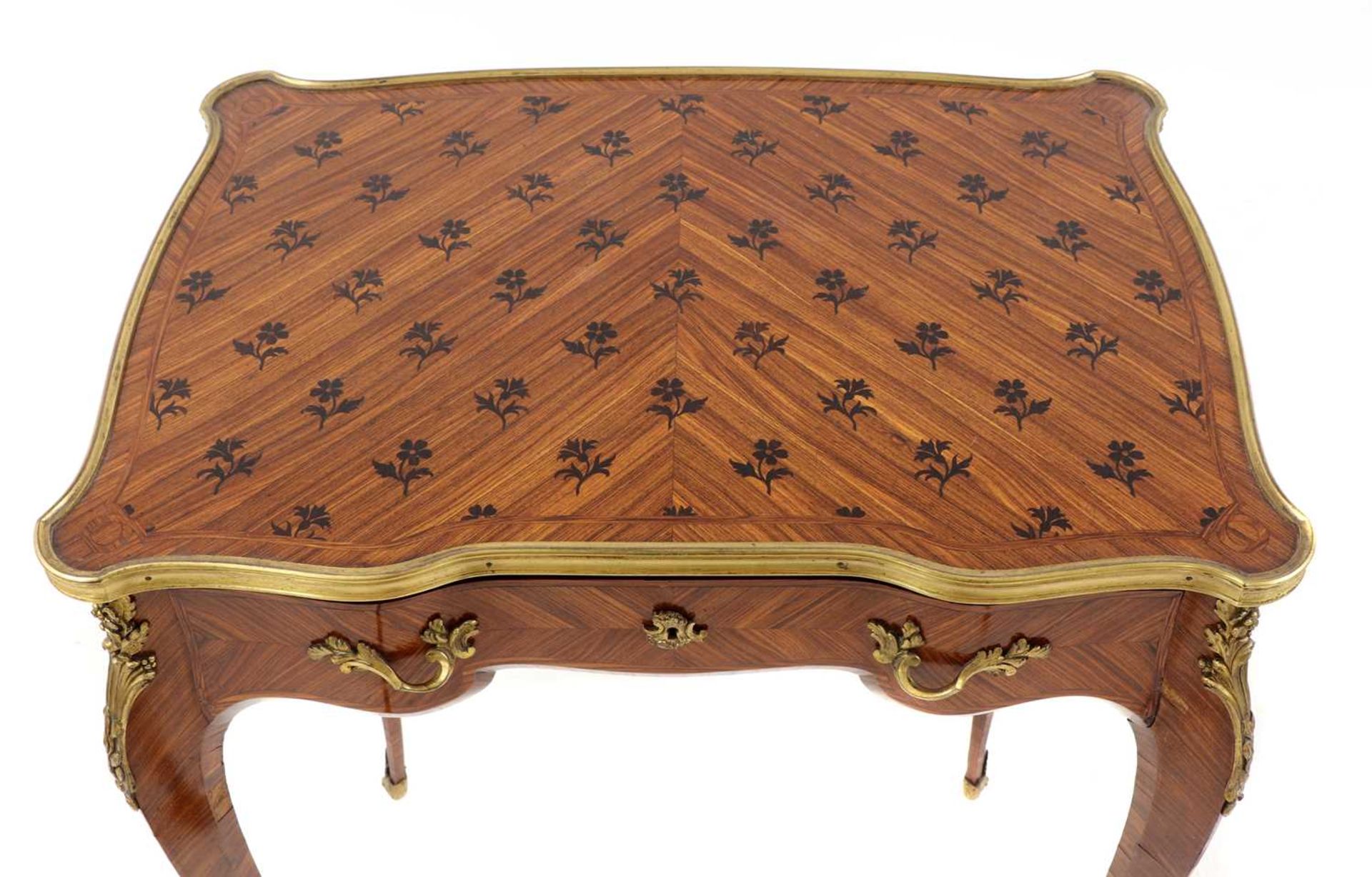 A Louis XV-style kingwood and ormolu-mounted side table, - Image 5 of 6