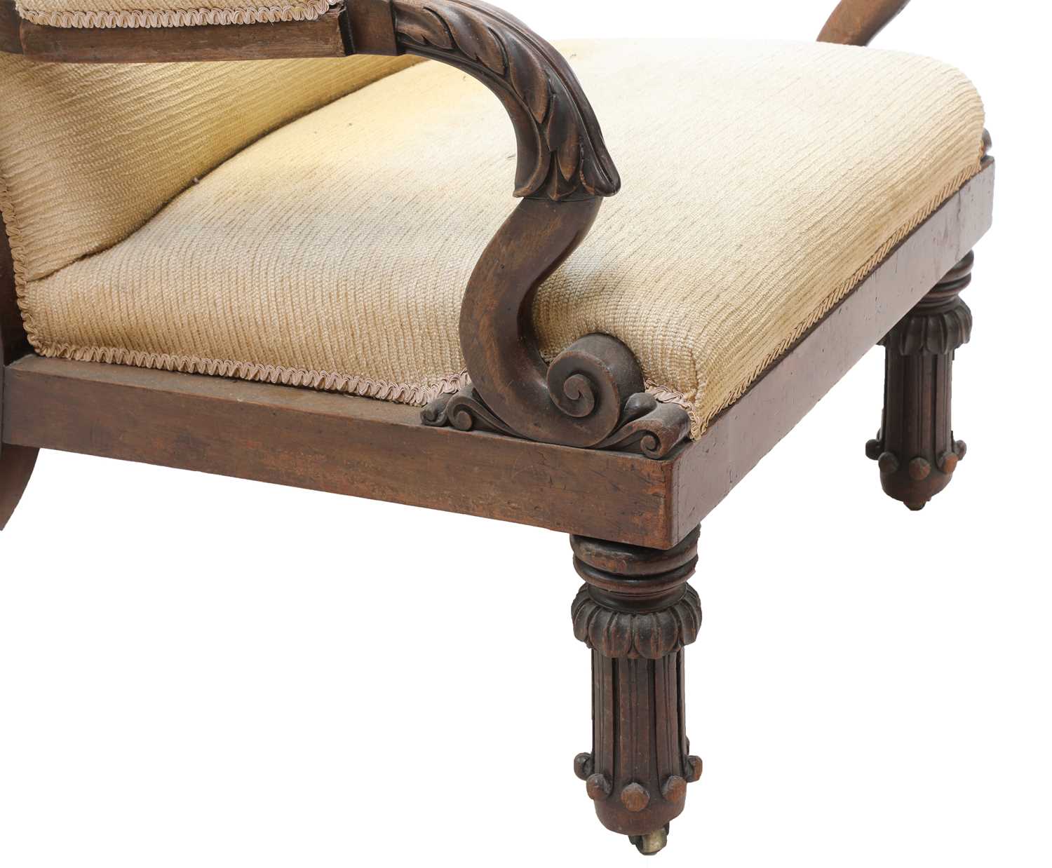 A large Victorian mahogany armchair, - Image 3 of 4