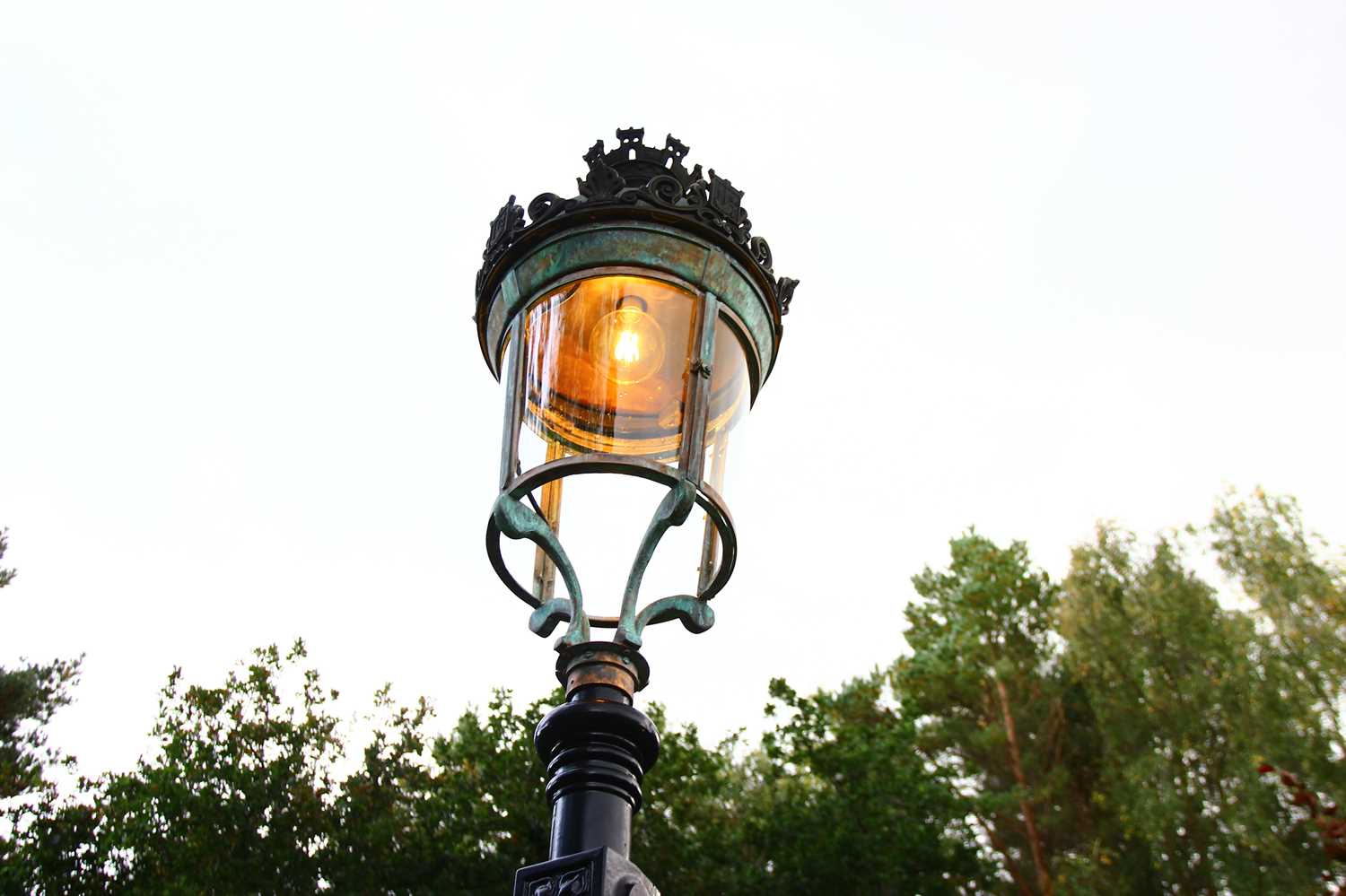 A Parisian cast iron and copper street lamp, - Image 10 of 10