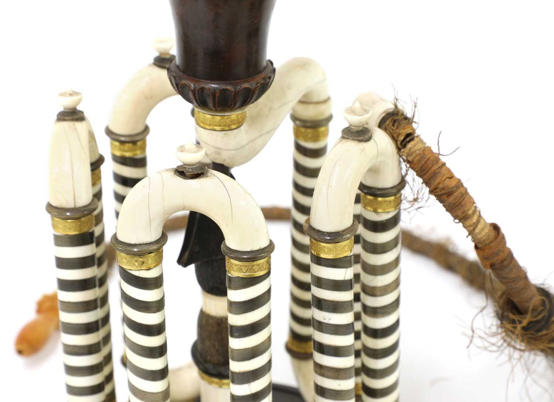 An ivory and horn table hookah pipe, - Image 12 of 22