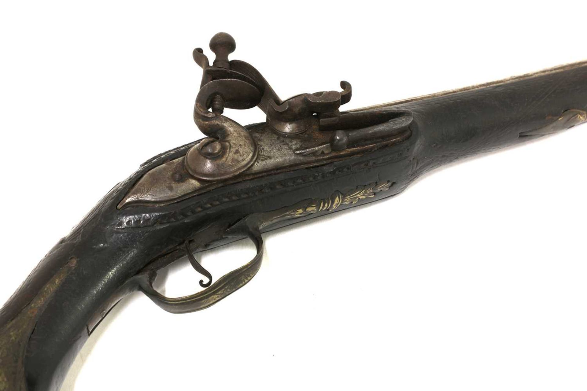 A Turkish flintlock holster pistol, - Image 3 of 5