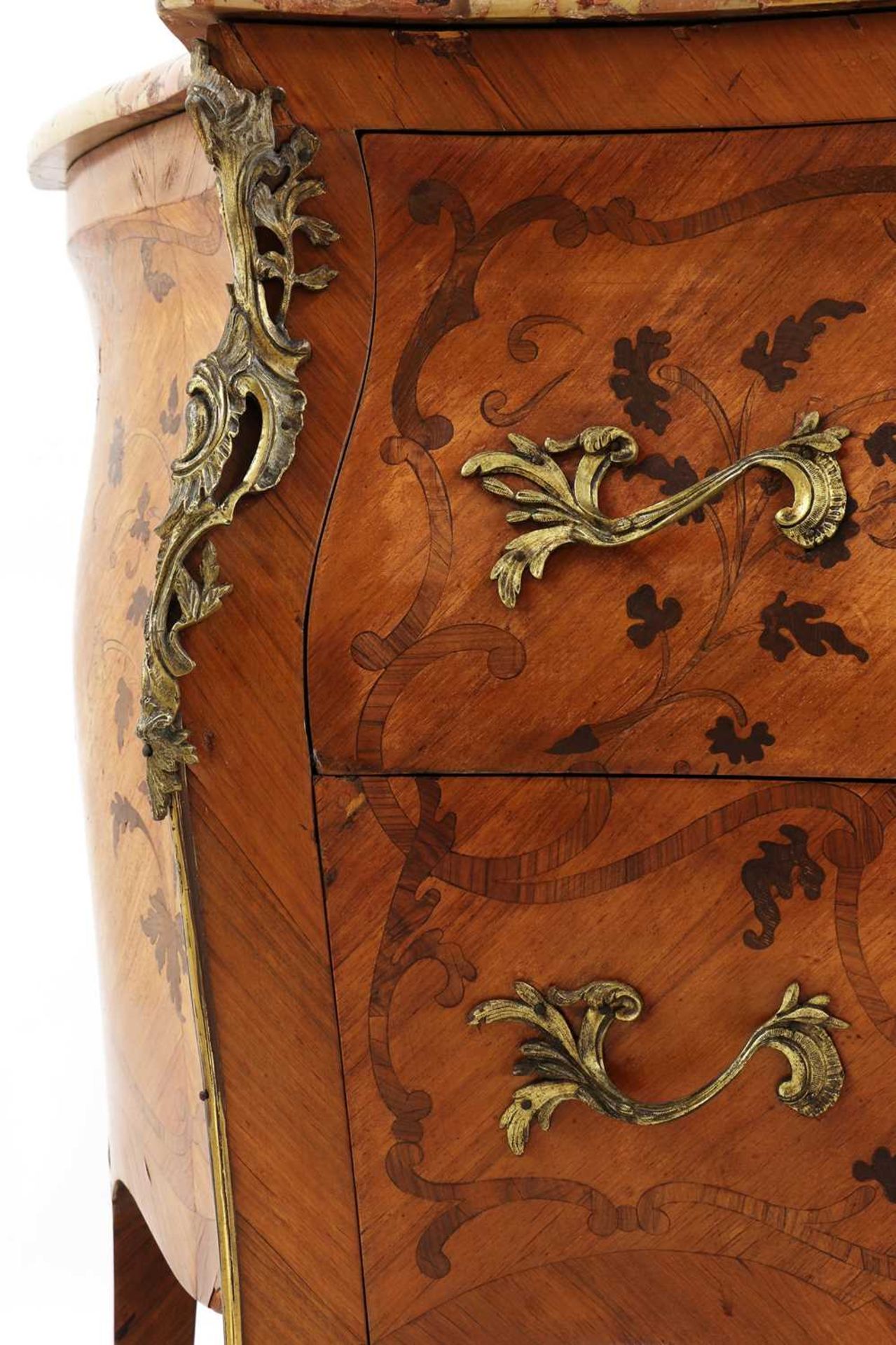 A French Louis XV kingwood, marquetry-inlaid and ormolu-mounted commode, - Image 3 of 14