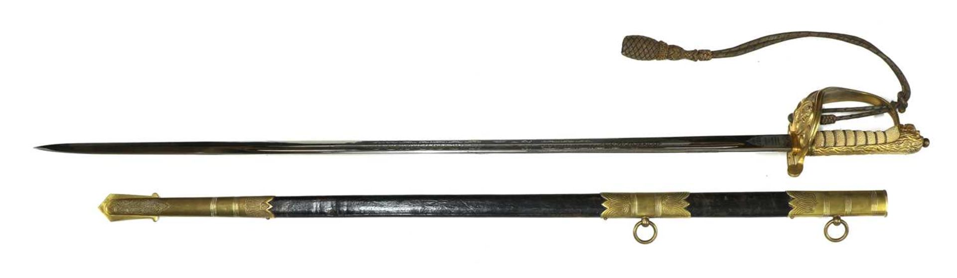 A George VI Royal Navy officer's sword, - Image 4 of 9