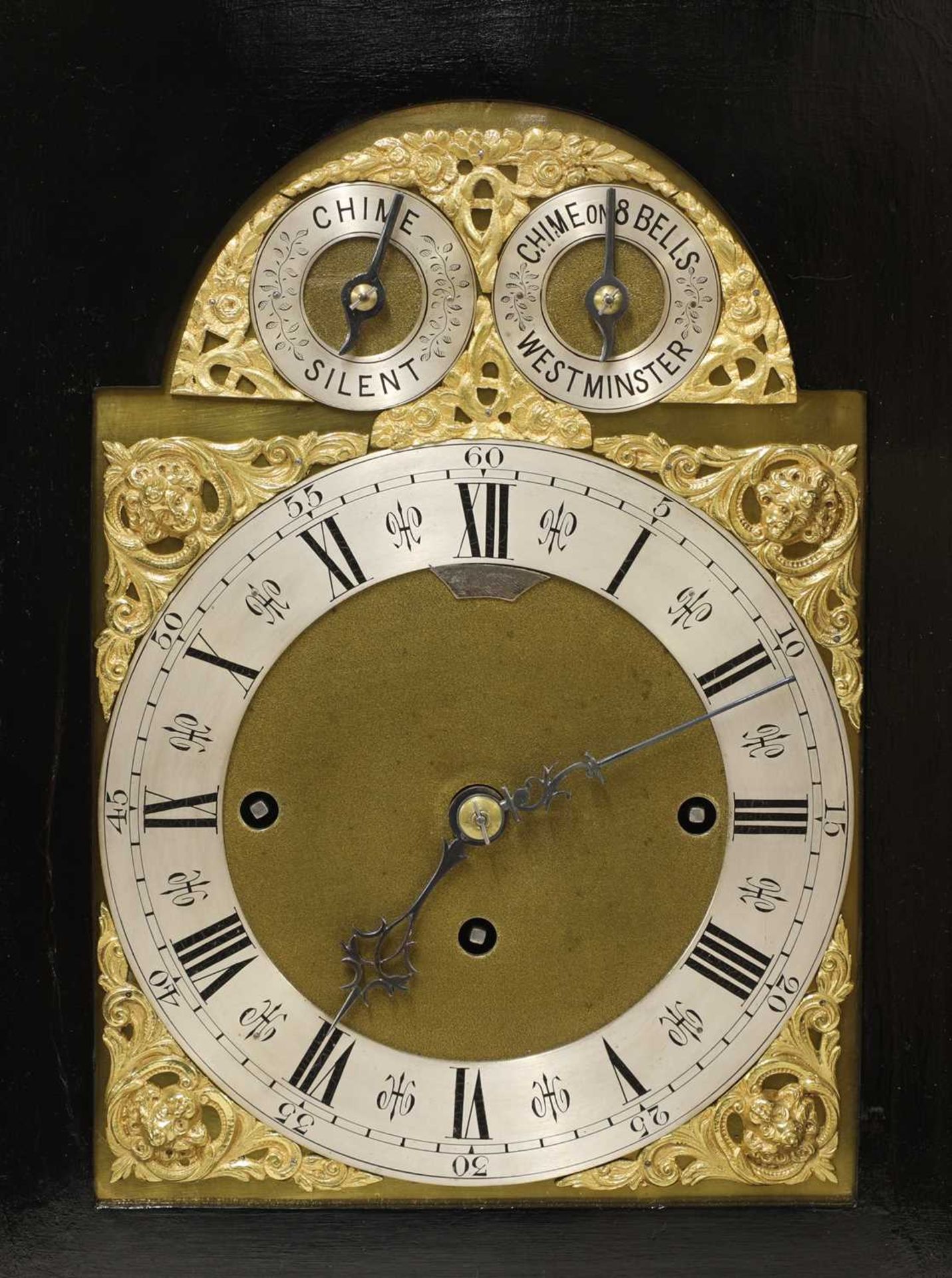 A large ebonised musical bracket clock, - Bild 6 aus 8