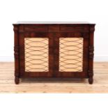 A George IV rosewood collector's cabinet in the manner of Gillow,