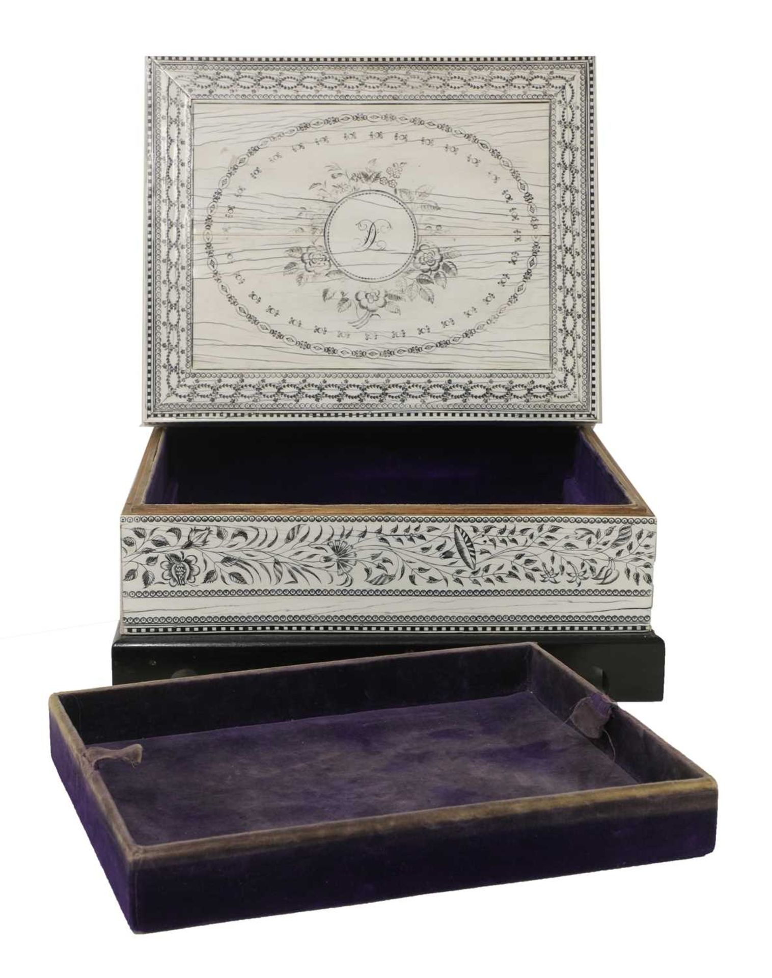 An Anglo-Indian ivory box, - Image 2 of 5