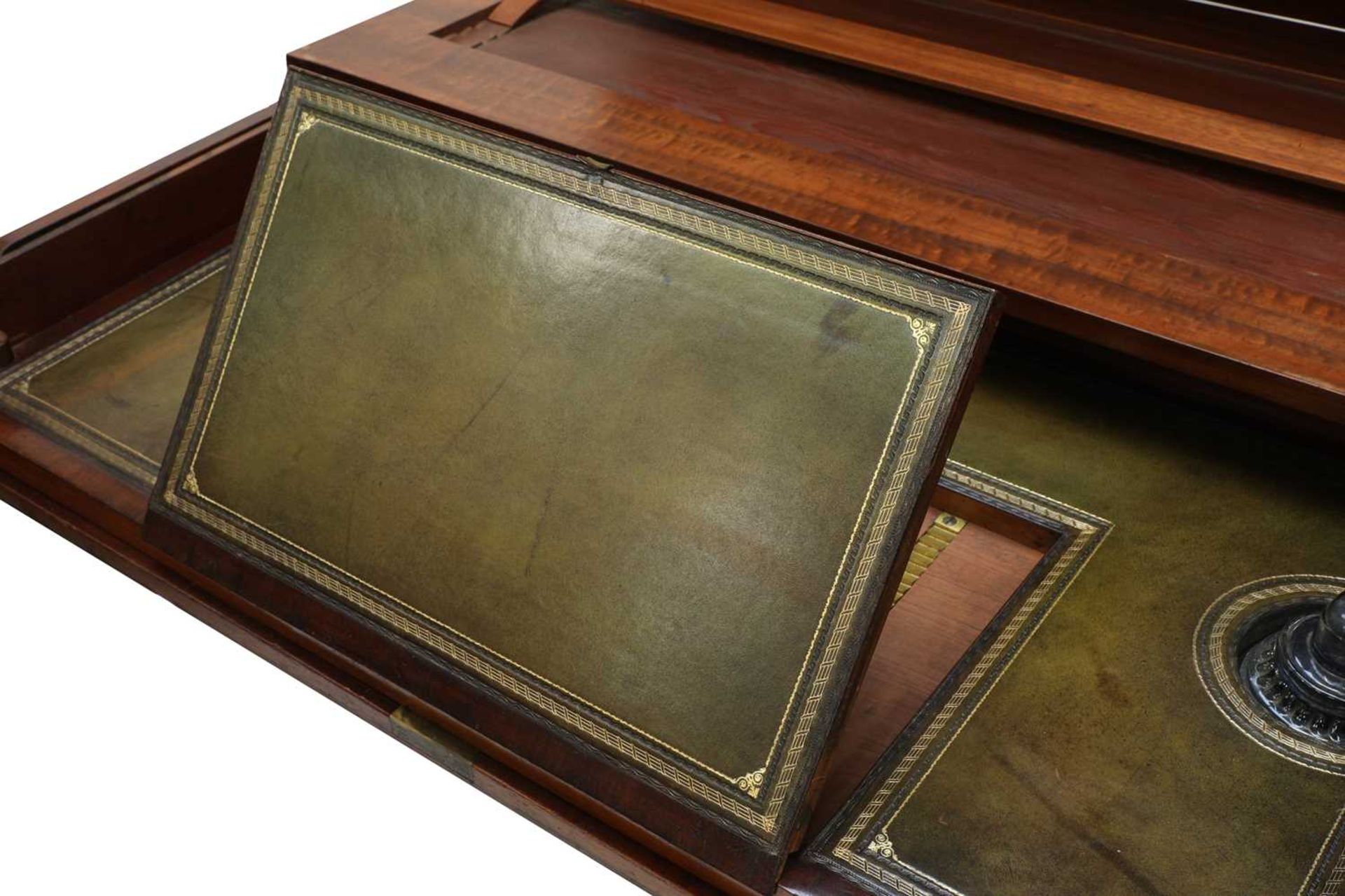 A George III mahogany architect's desk/secretaire, - Image 9 of 30