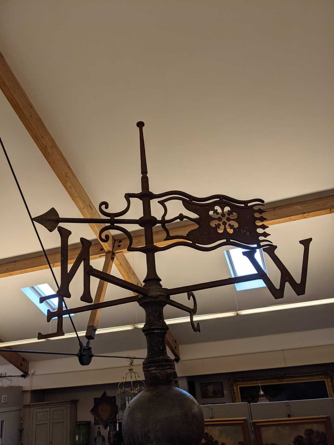 A large cast and wrought iron and lead weathervane, - Image 5 of 10