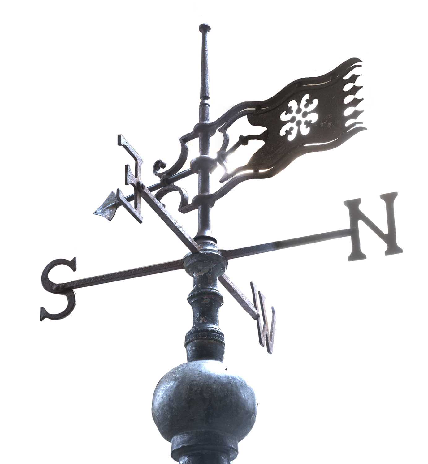 A large cast and wrought iron and lead weathervane, - Image 2 of 10