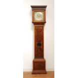 A William and Mary walnut and marquetry inlaid longcase clock,