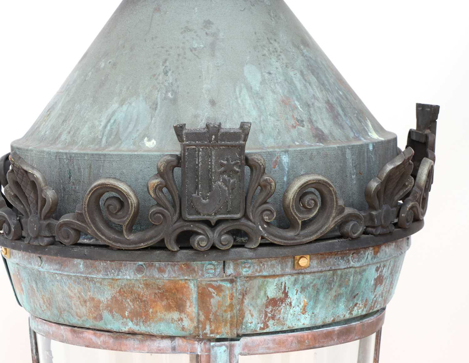 A Parisian cast iron and copper street lamp, - Image 5 of 10