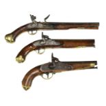 Three 19th century pistols,