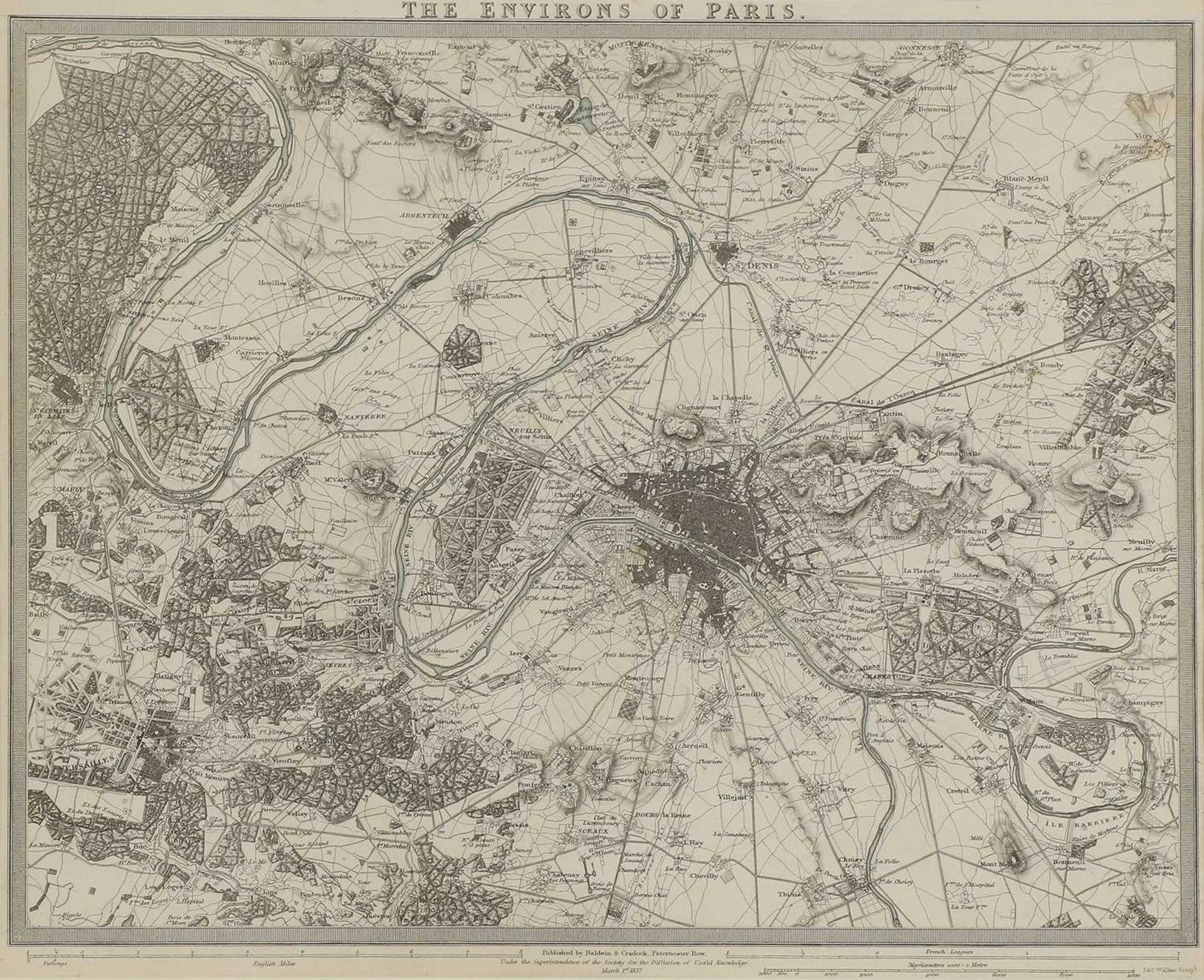 A set of four old maps of Paris, the Environs of Paris, Bordeaux and Toulon, - Bild 4 aus 25