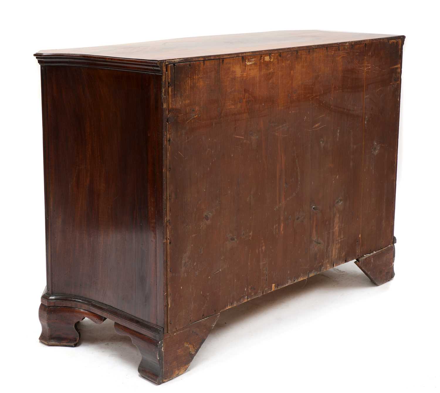 A George III mahogany serpentine commode, - Image 3 of 39