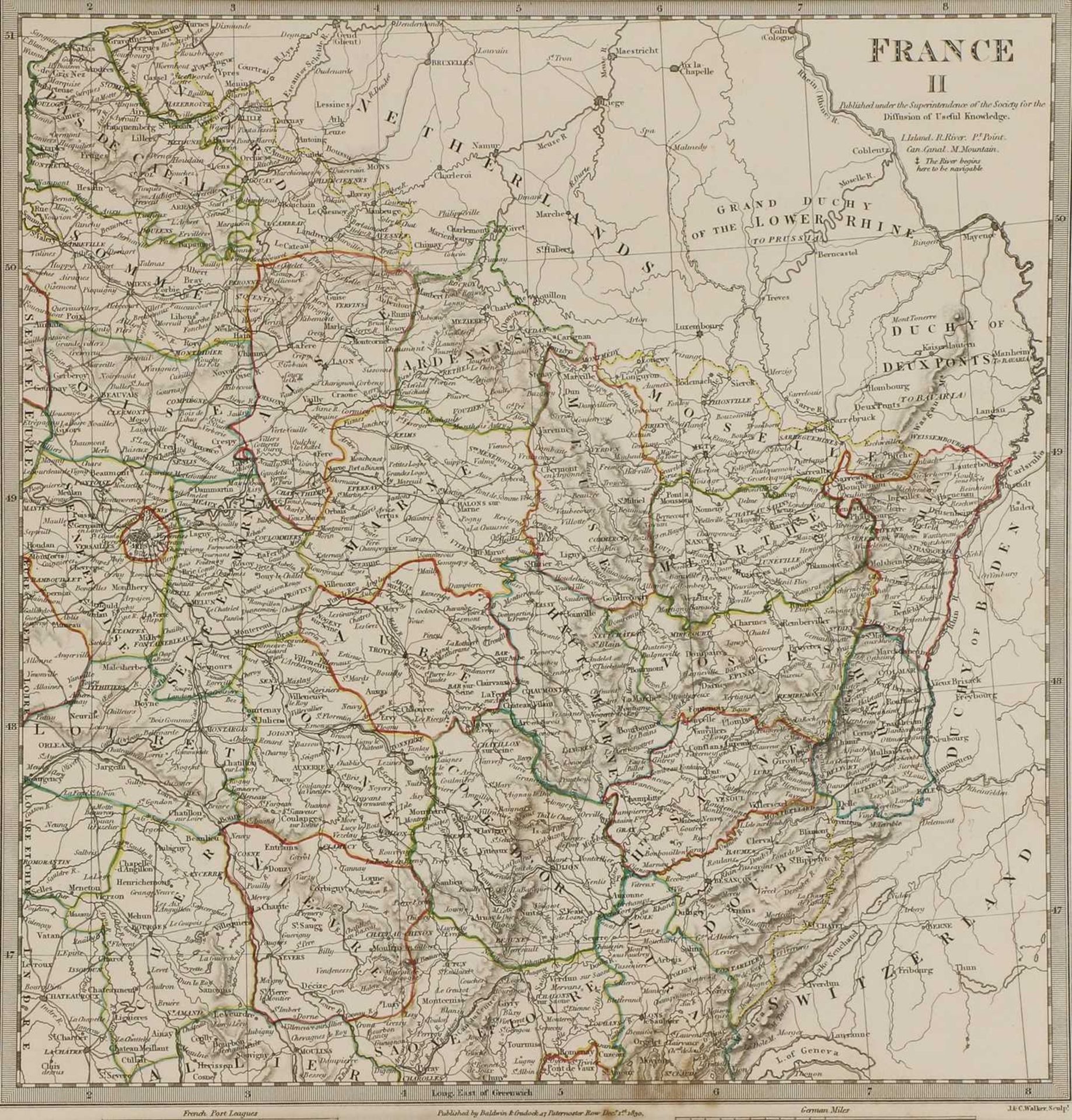 A set of four old maps of Paris, the Environs of Paris, Bordeaux and Toulon, - Bild 20 aus 25