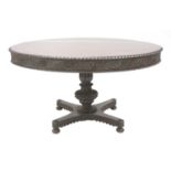 An Anglo-Indian padouk centre table,