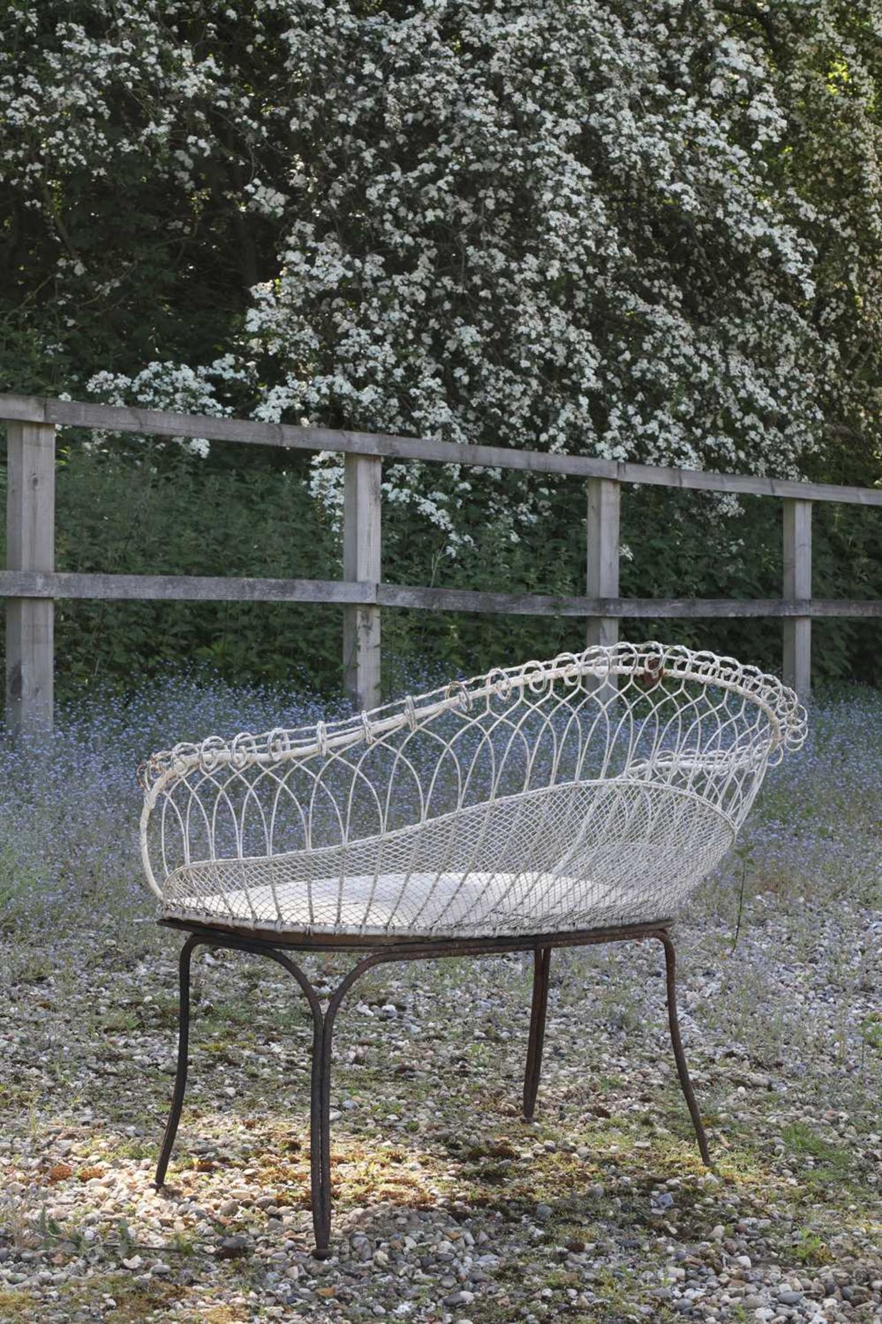 A Victorian wirework double garden seat, - Bild 3 aus 7