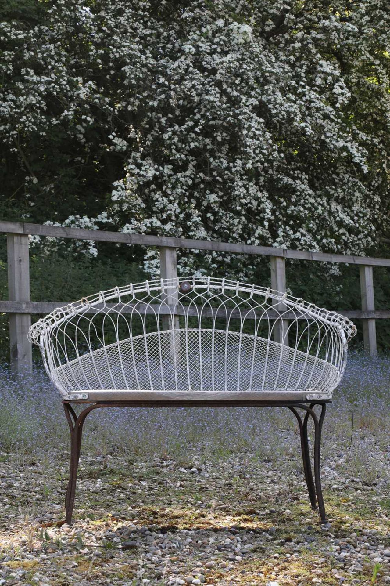 A Victorian wirework double garden seat, - Bild 4 aus 7