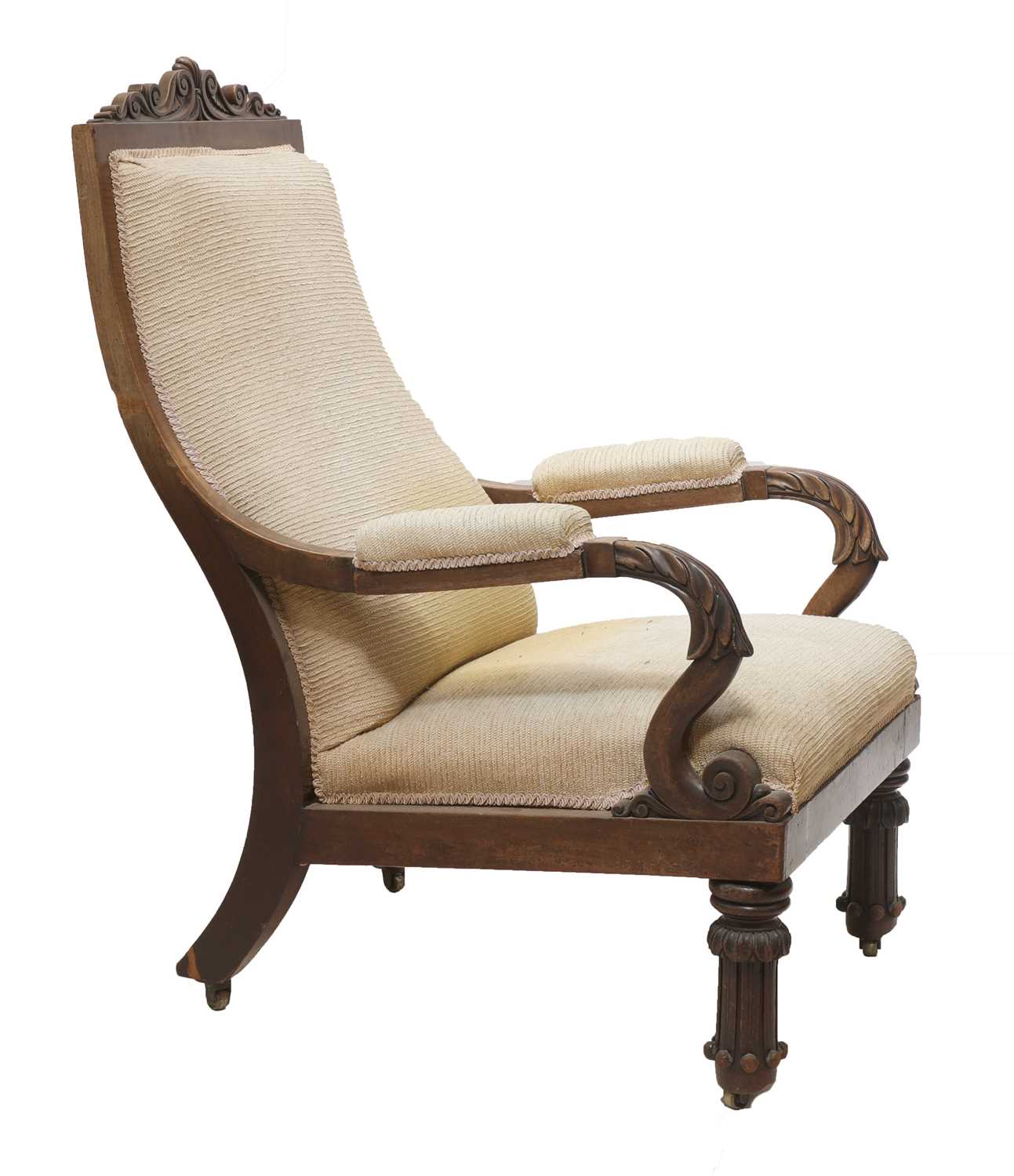 A large Victorian mahogany armchair, - Image 2 of 4