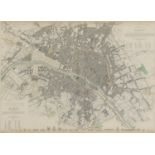 A set of four old maps of Paris, the Environs of Paris, Bordeaux and Toulon,