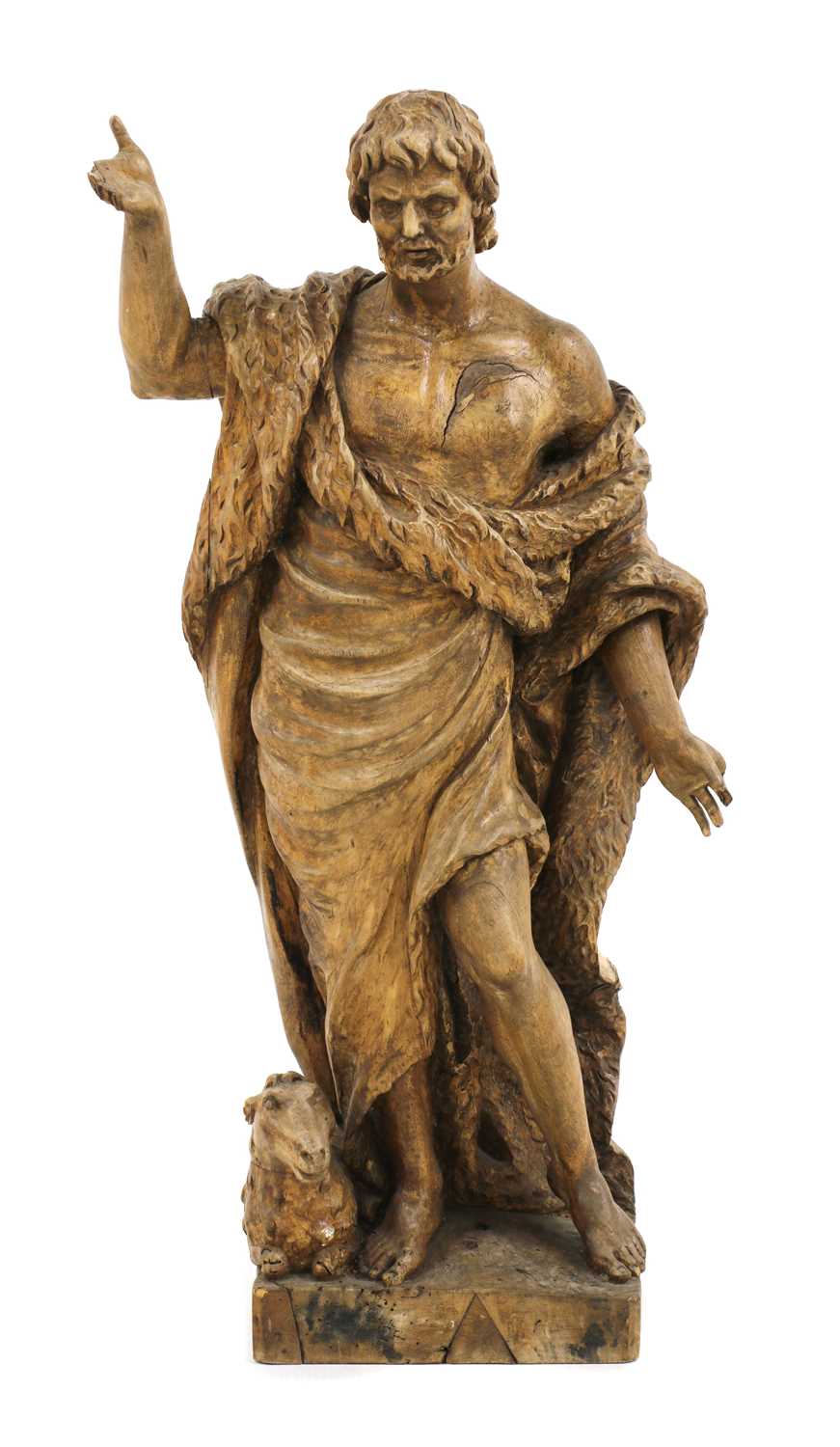 A carved limewood Old Testament figure,