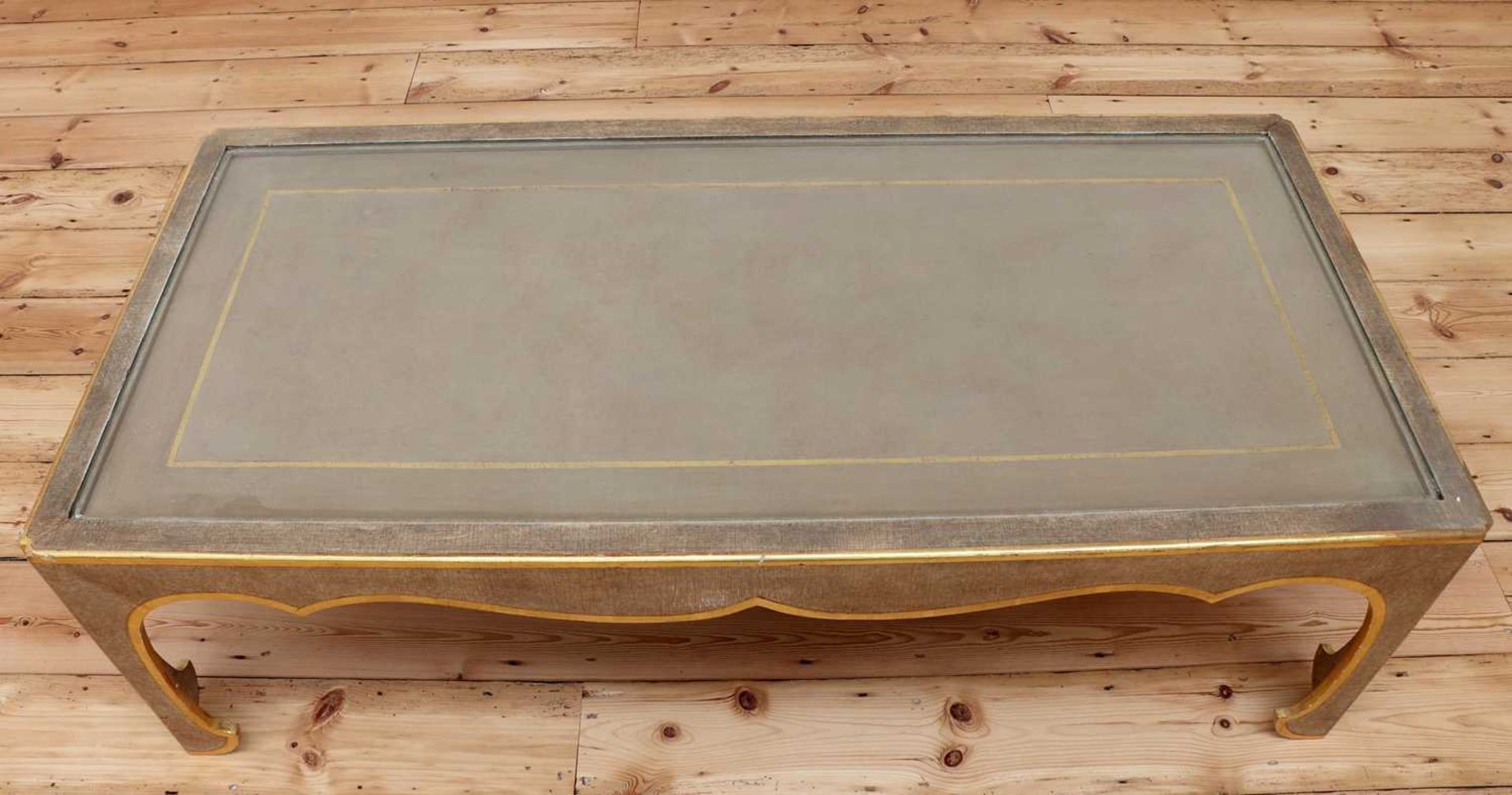 A Chinese-style painted and parcel-gilt low table, - Image 4 of 4