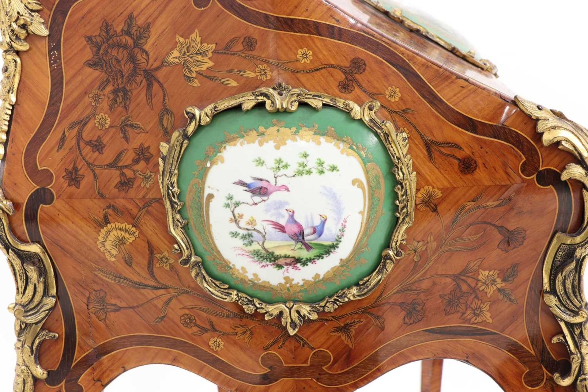 A small French Louis XV-style kingwood and marquetry bureau de dame, - Image 13 of 16
