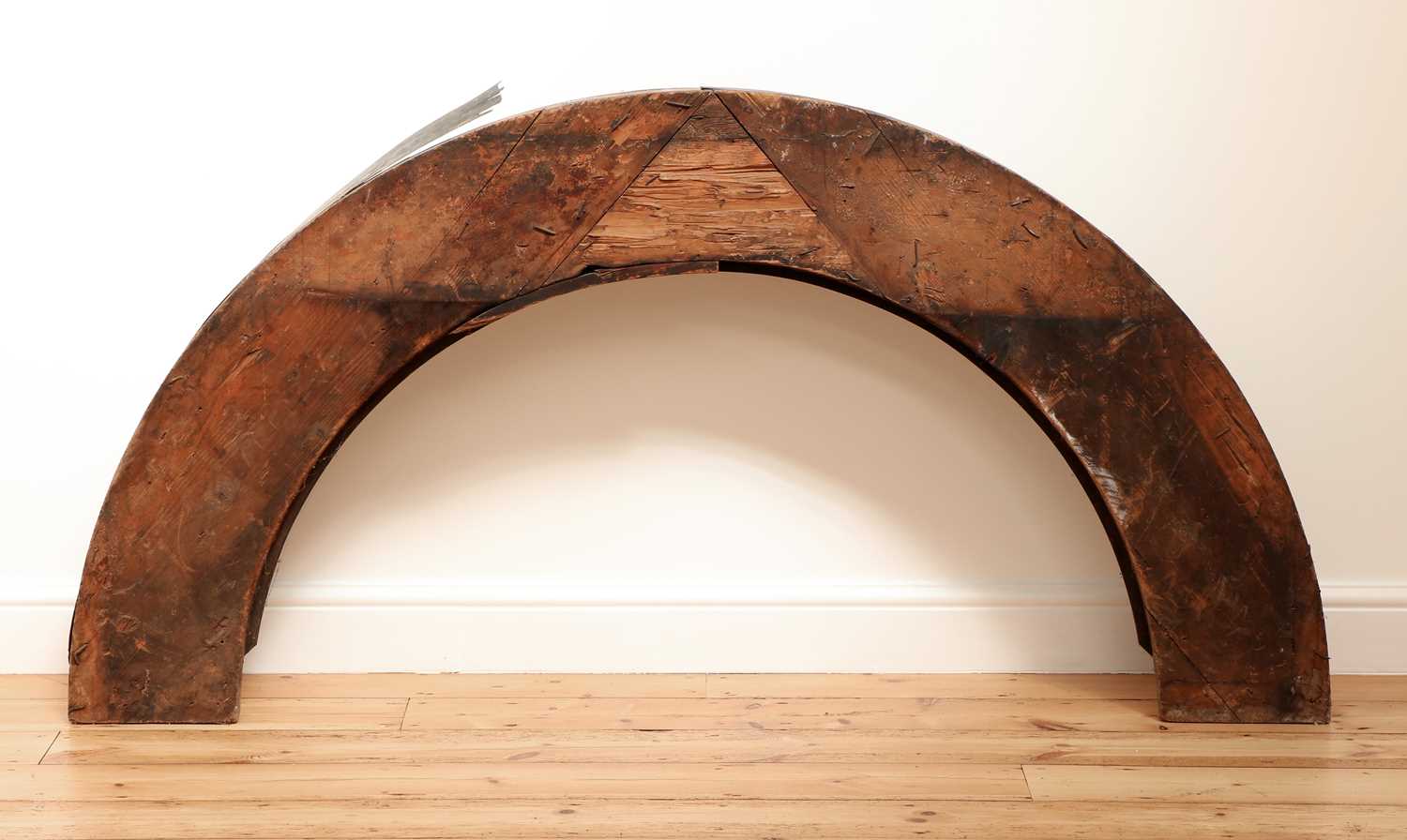 A Georgian carved wood door arch, - Image 6 of 6