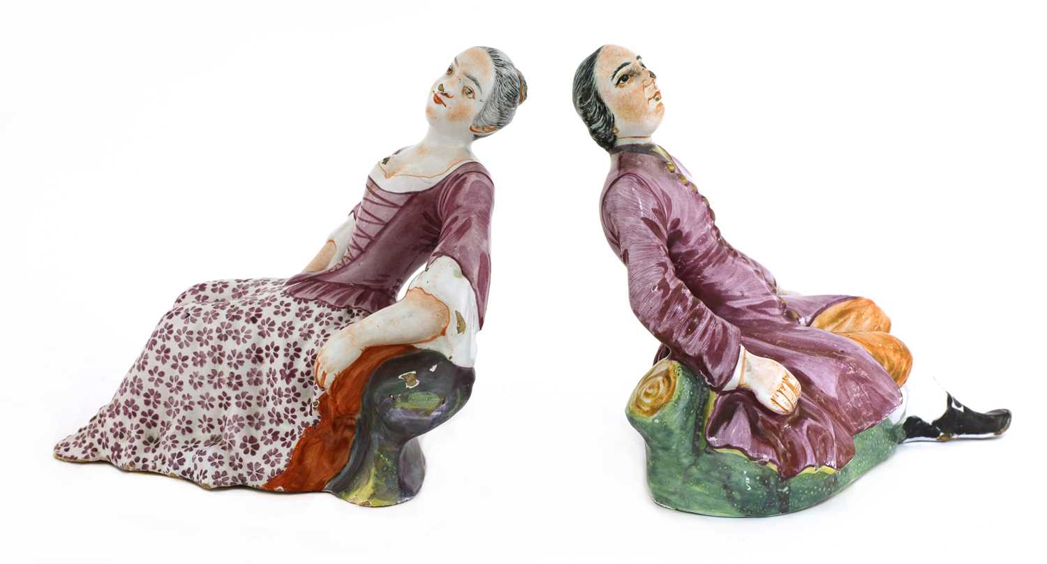 A pair of Niderviller faience figures, - Image 2 of 7