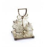 A silver cruet stand,