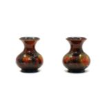 A pair of Moorcroft Flambe vases,