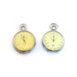 Two chrome-plated stopwatches,