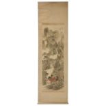A collection of four Japanese hanging scrolls,