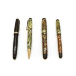 A Parker Duofold black fountain pen with 14k nib,