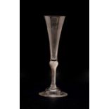 An 18th century drinking glass