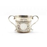 A William and Mary style Britannia silver porringer,