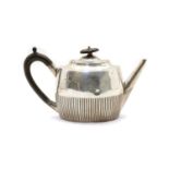 A Victorian silver teapot,