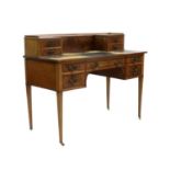 An Edwardian mahogany writing desk,