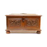 An 18th century Continental walnut box,