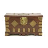 An Anglo-Indian brass bound camphor dowry chest,