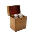 A mahogany decanter box,