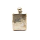 A silver hip flask,